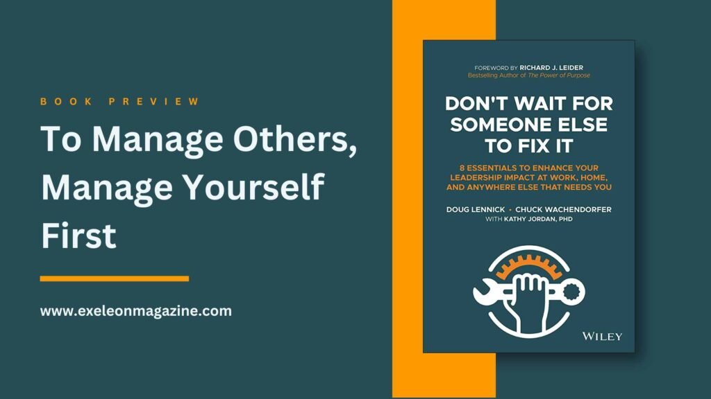 DON’T WAIT FOR SOMEONE ELSE TO FIX IT,