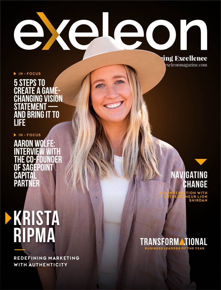 Cover Page of Krista Ripma in Exeleon Magazine