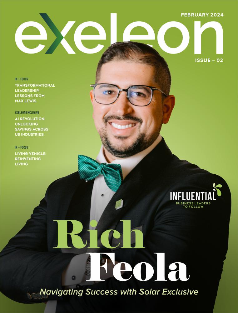 Rich Feola CEO of Solar Exclusive on Cover of Exeleon Magazine
