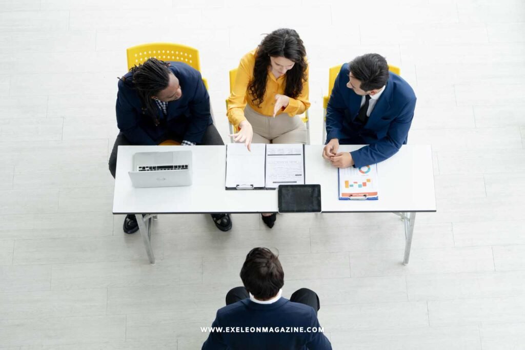 Software Engineer Interview overhead shot