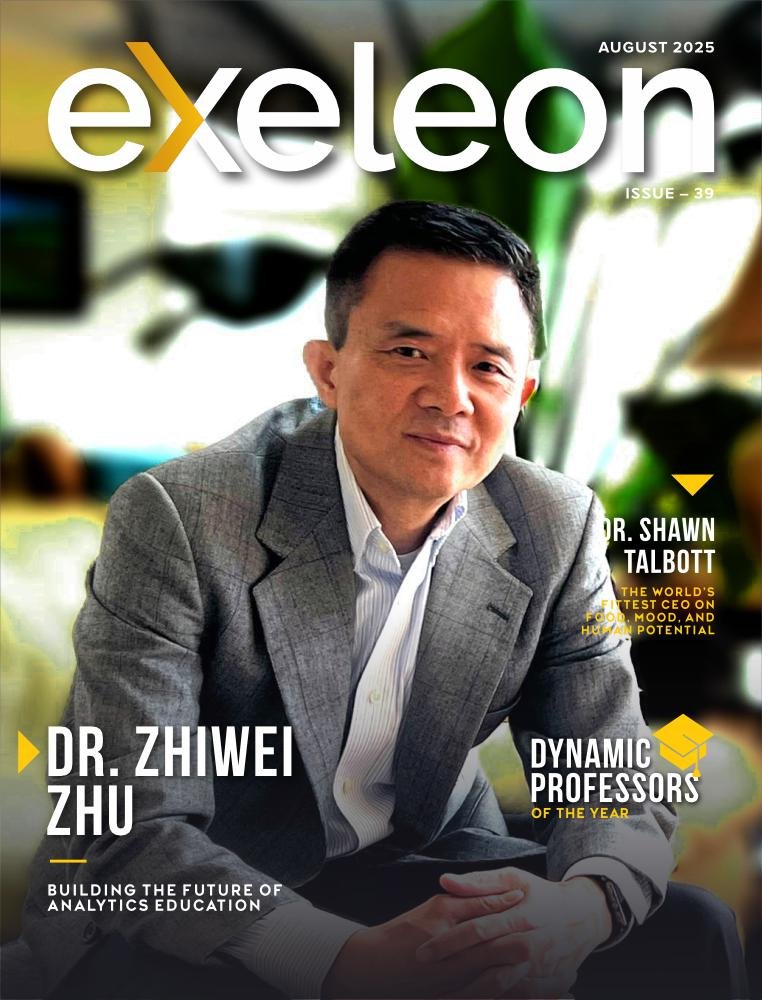 Dr. Zhiwei Zhu Exeleon Magazine Cover Page